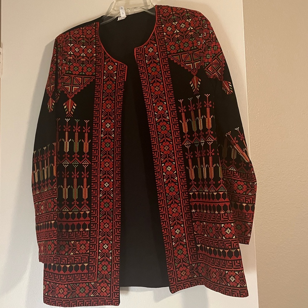 Tatreez Palestinian embroidered jacket